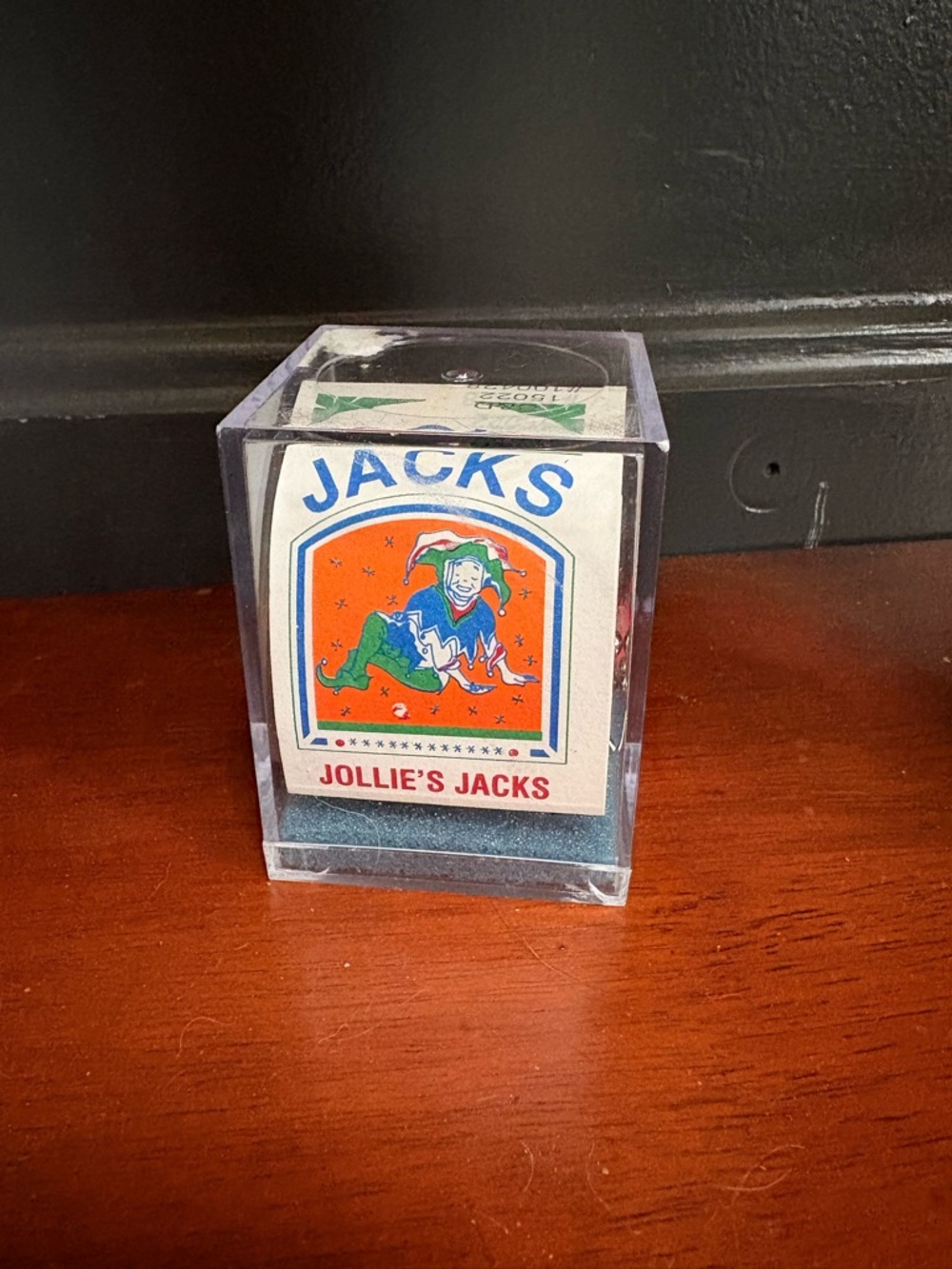 Jollie's Jacks Vintage Jack-themed Game in Clear Display Case - Orange & Blue